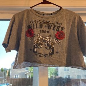 Wild West crop top new condition medium size